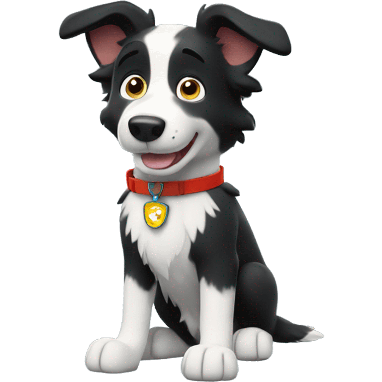 Border collie in paw patrol emoji