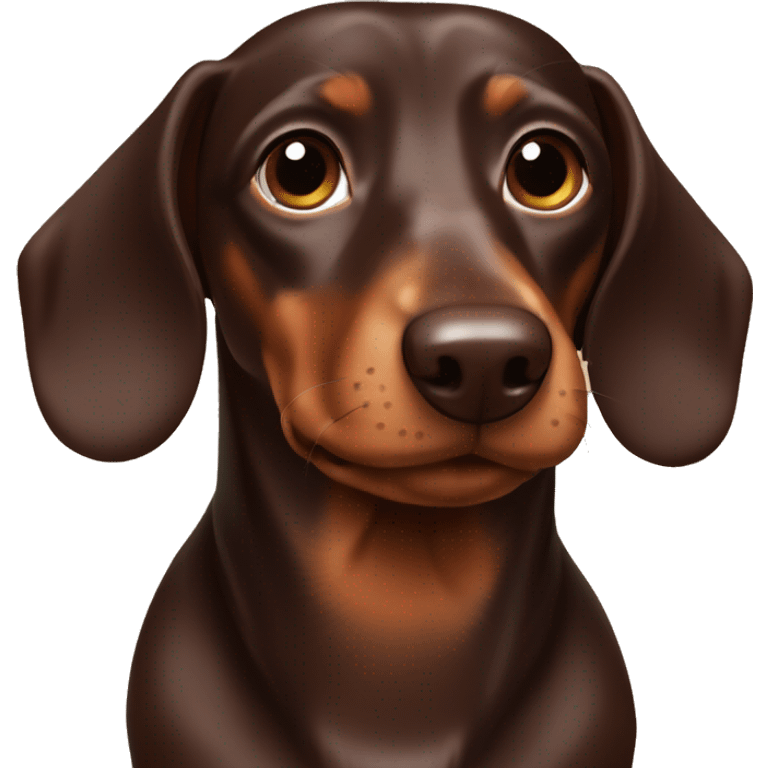 Chocolate & tan dachshund  emoji