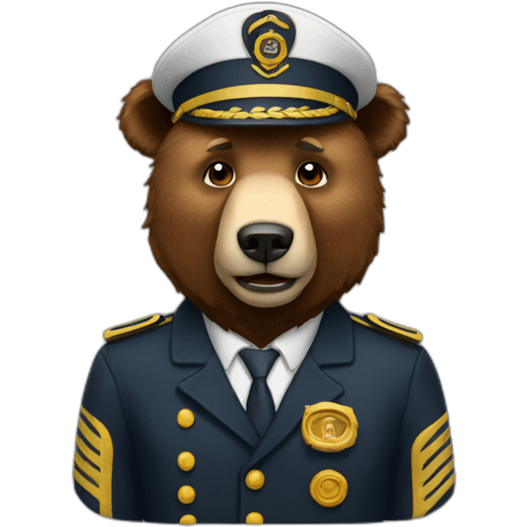 bear boat captain emoji