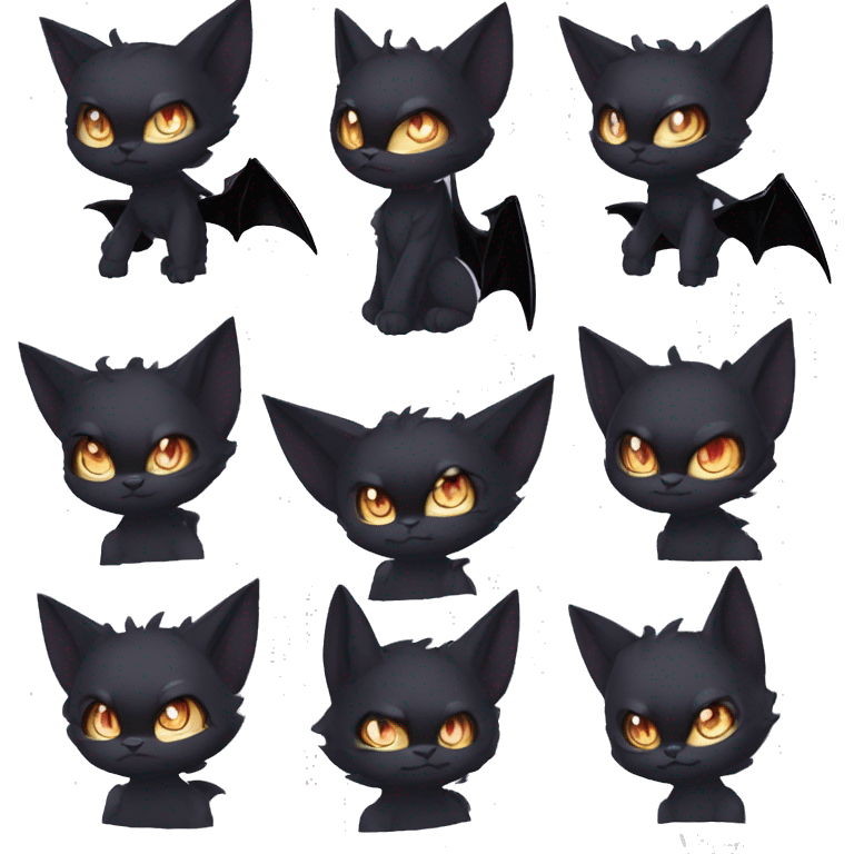 Anthro Dark Beautiful Shiny Edgy Cool Shy Grumpy FurSona Feline-Bat-Fakemon Long Emo Hai-bangs  Vtuber Model emoji