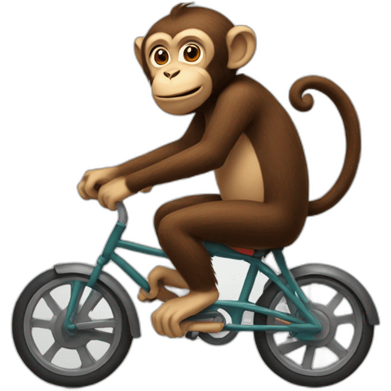 Monkey riding a cycle emoji