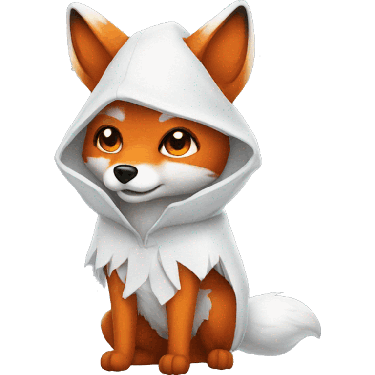 Fox in ghost costume emoji