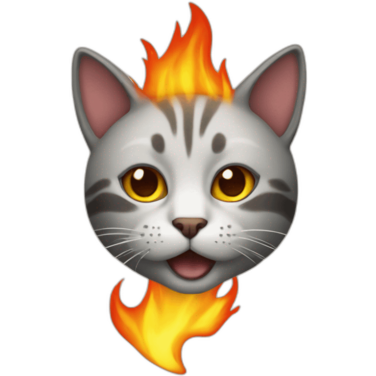 cat fire emoji