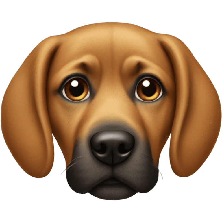 Dog with a human nose emoji