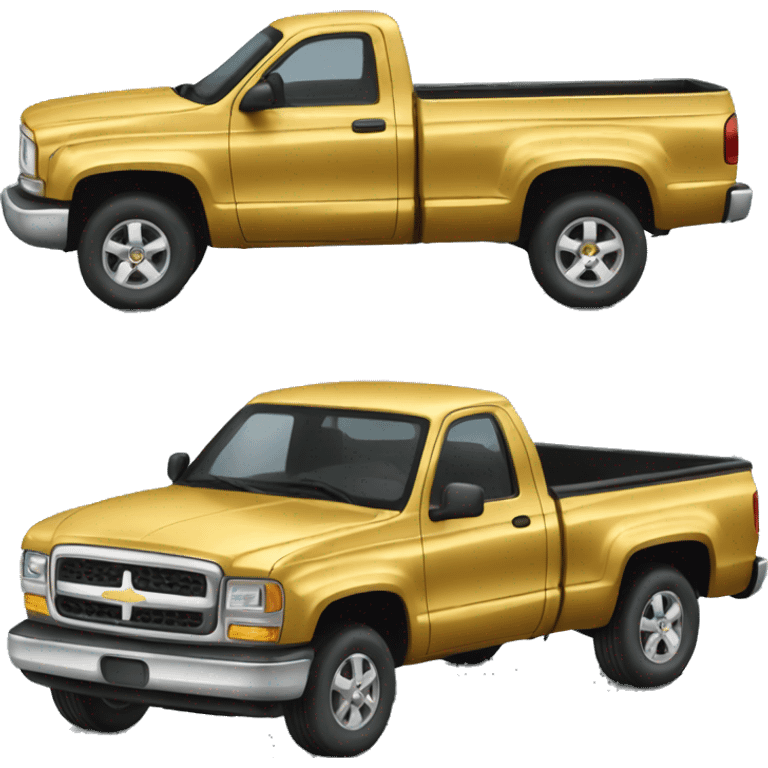 gold pickup truck emoji