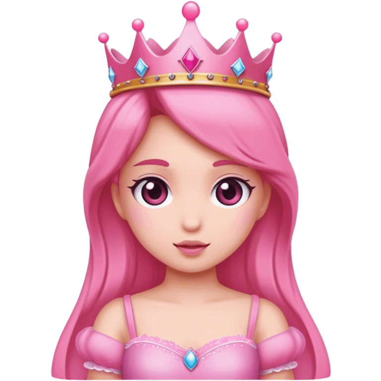 Girl pink princess  emoji