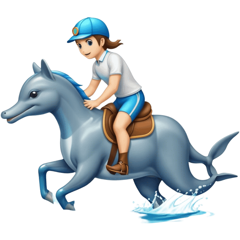 Horse riding dolphin emoji