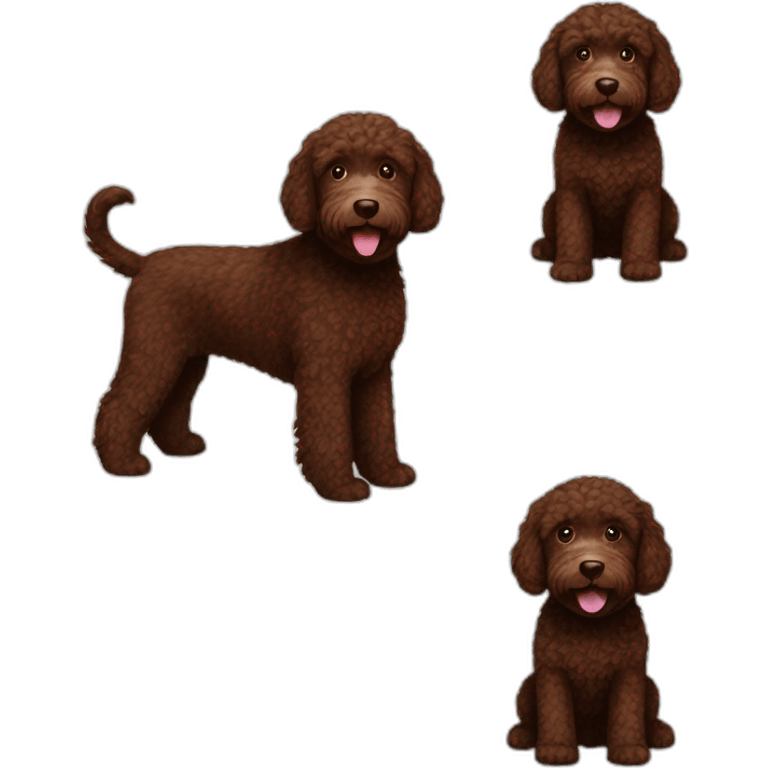 Chocolate Labradoodle emoji