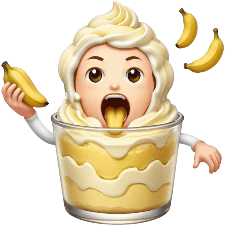 screaming banana pudding emoji