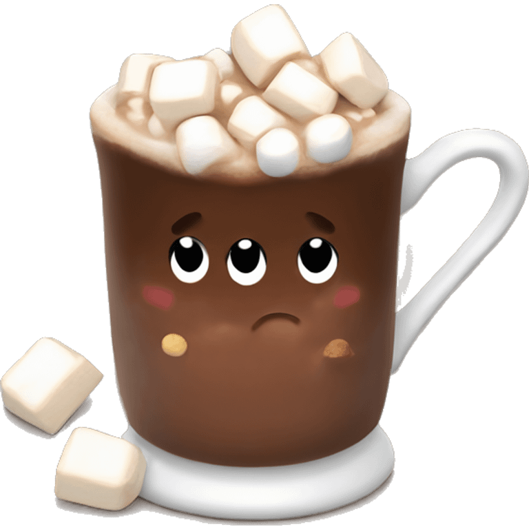 Hot choclat with Marshmallows emoji