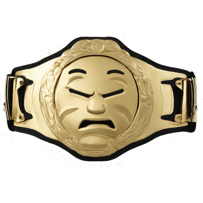 Leon's Wrestling Federation Men's Champion Belt gold emoji