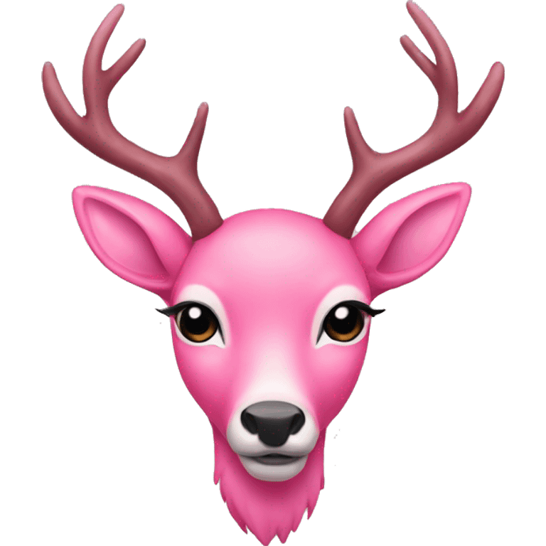 pink deer emoji