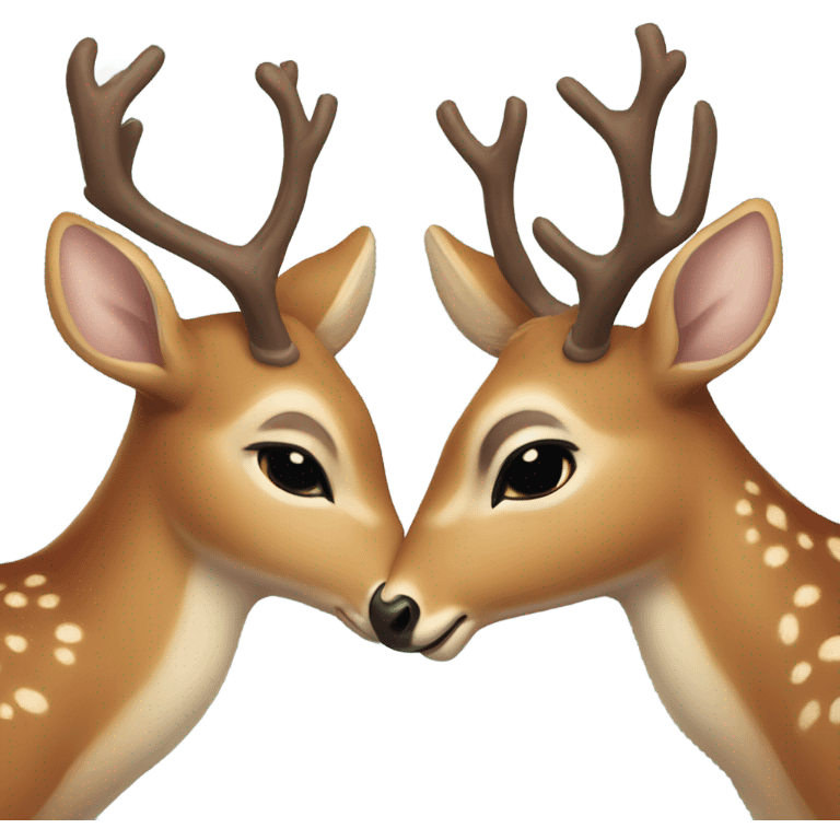 deer kissing deer emoji