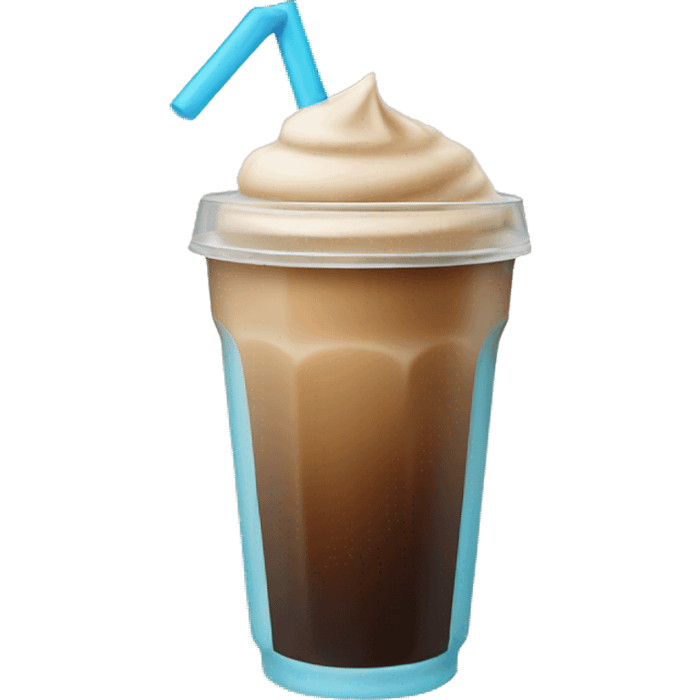 Ice coffee with straw emoji