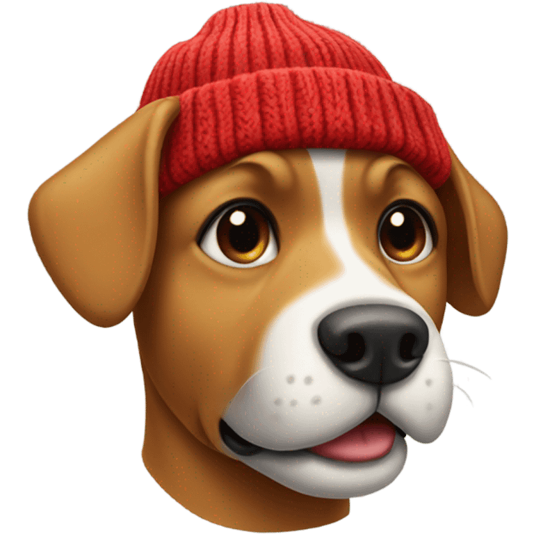 Dog wearing a beanie emoji