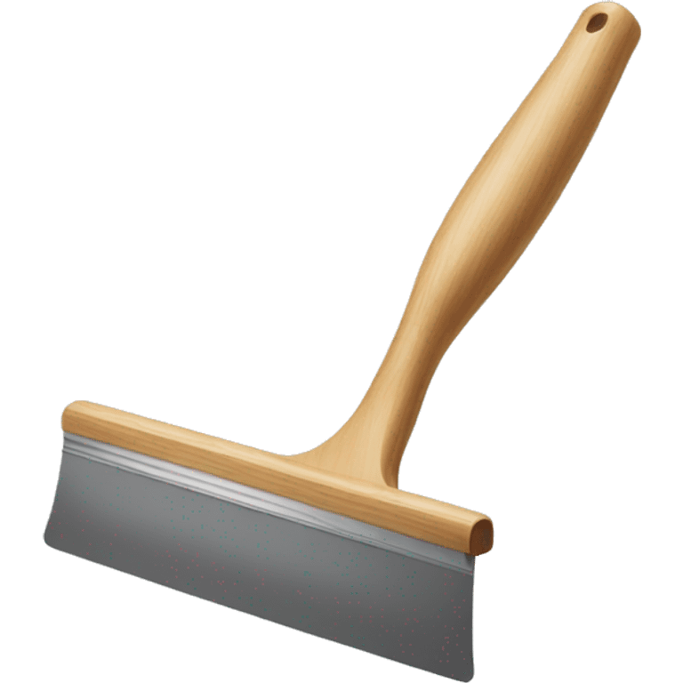 squeegee with long wooden handle emoji