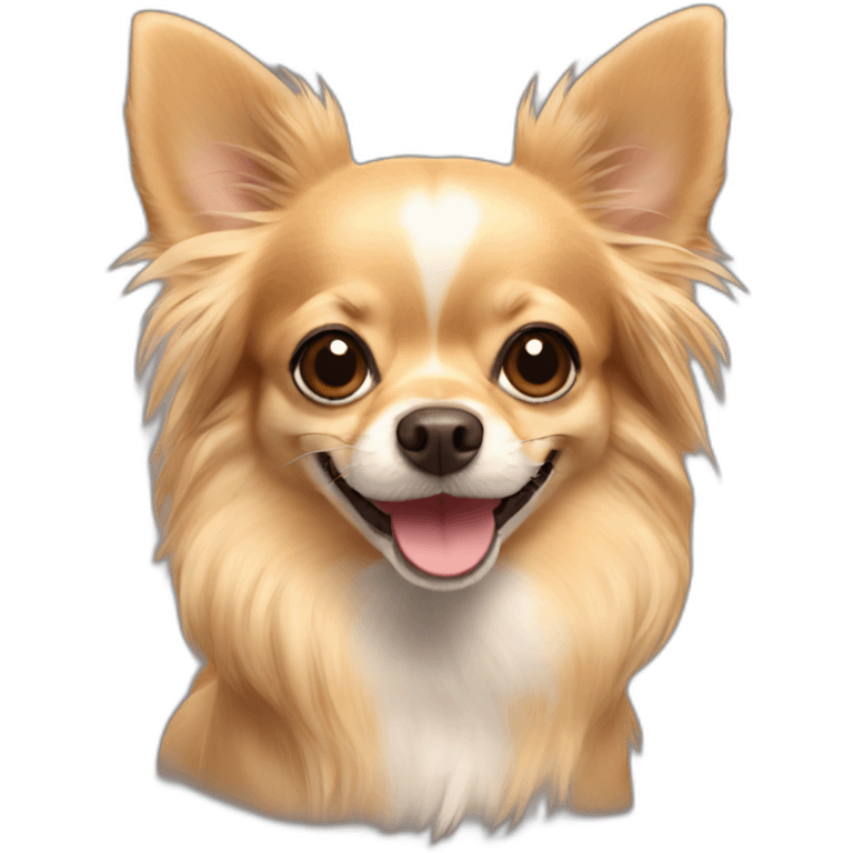 Chihuahua long-hair smiling emoji