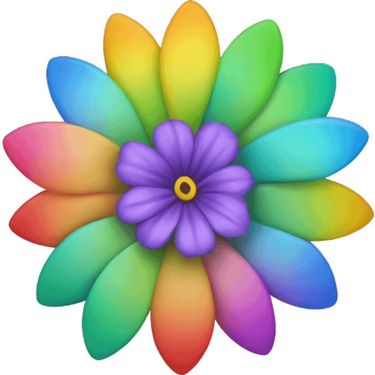 Rainbow colour Flower  emoji