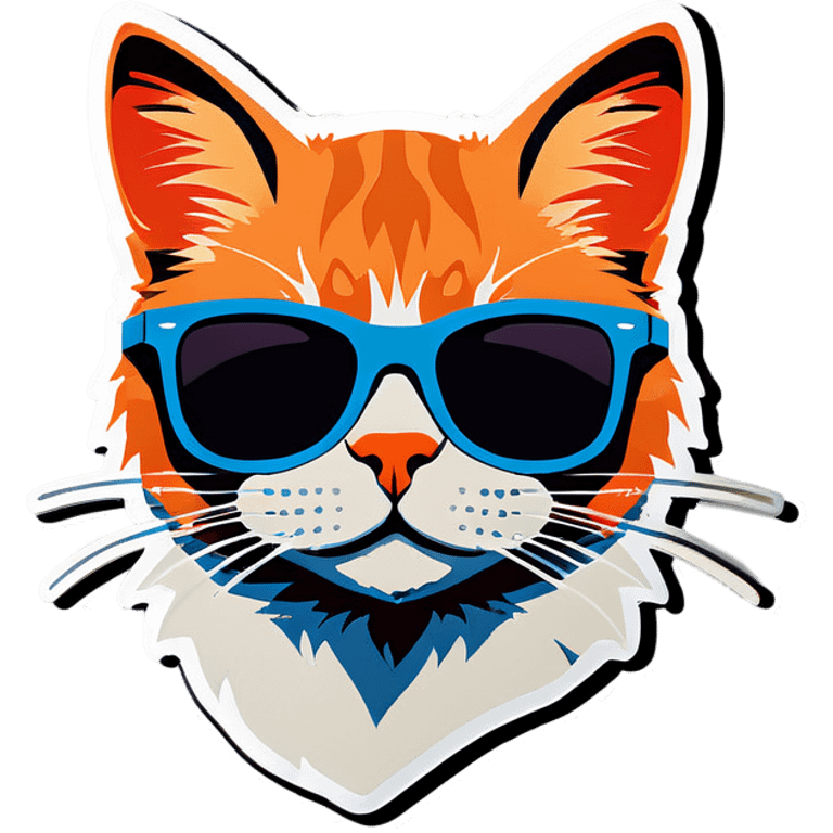 Cat with sunglasses emoji