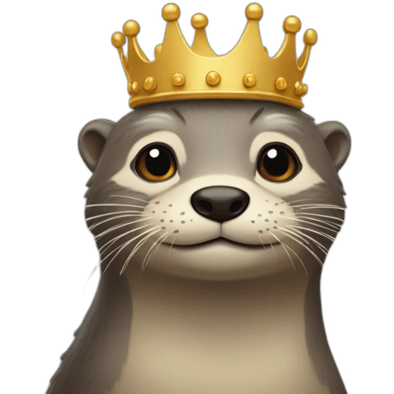 Loutre avec une couronne emoji