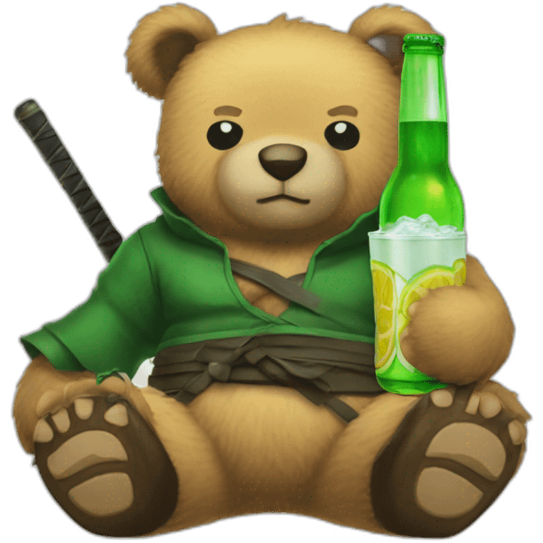 Roronoa-Zoro-drink-bear emoji