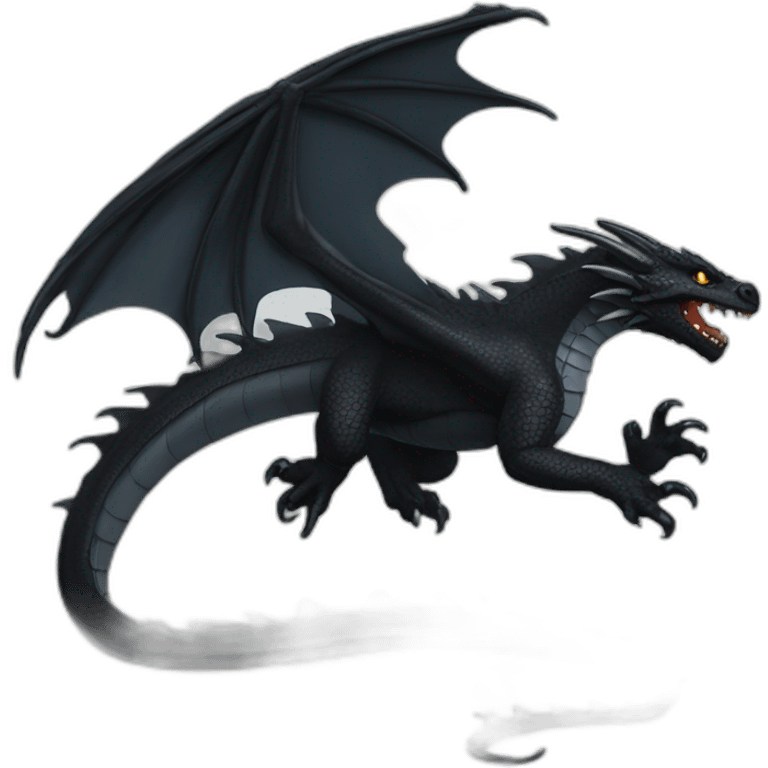 Black fury dragon emoji