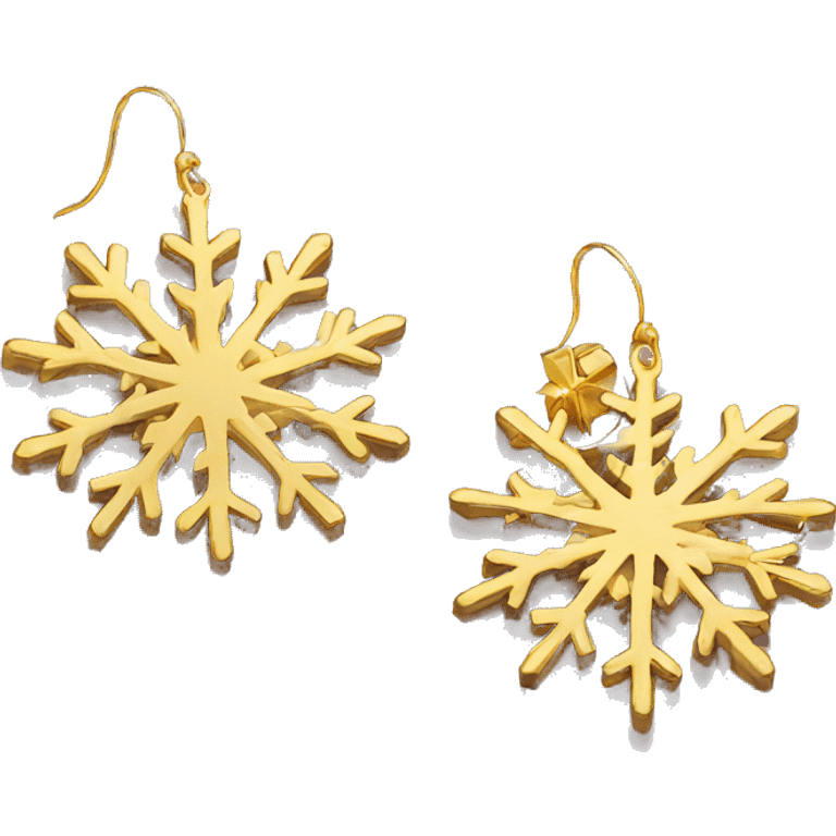 gold snowflake earrings emoji