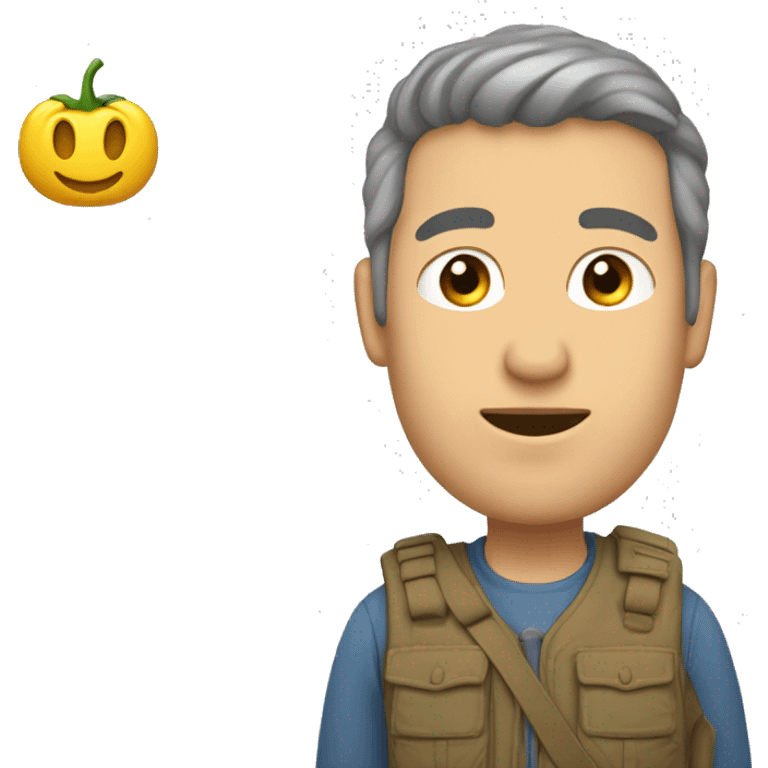 Un cățel cu cu fular emoji