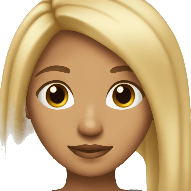 lightskin girl with straight blonde hair emoji