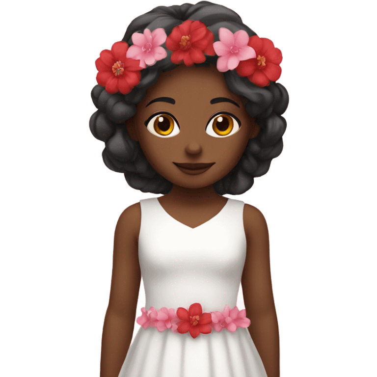 pink/red flower girl emoji