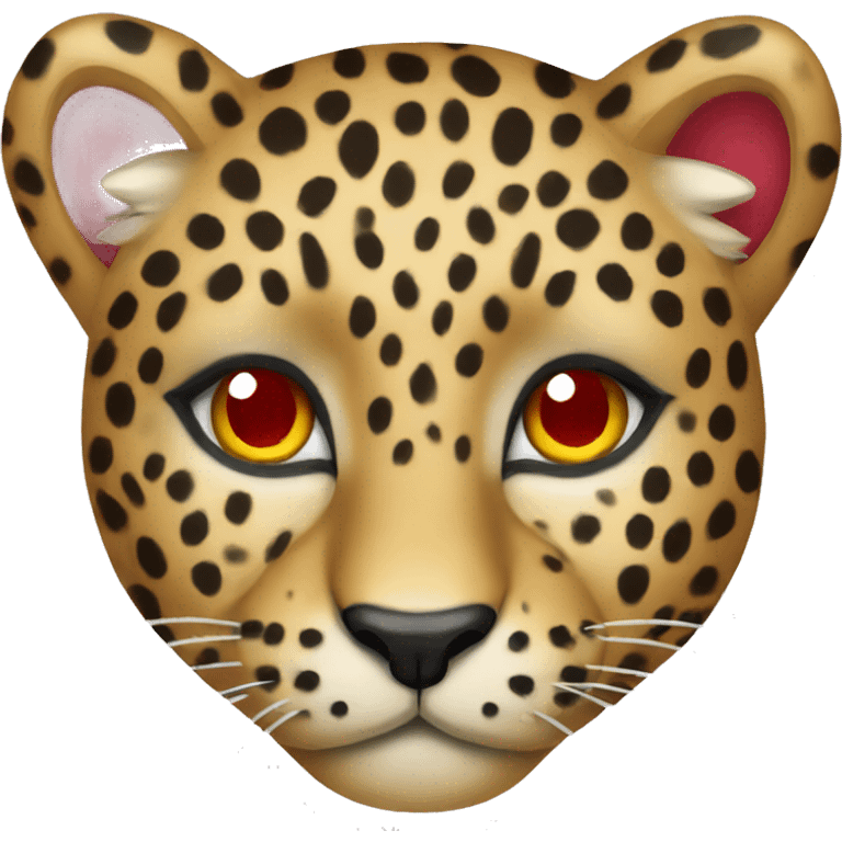 Leopard with red bows emoji