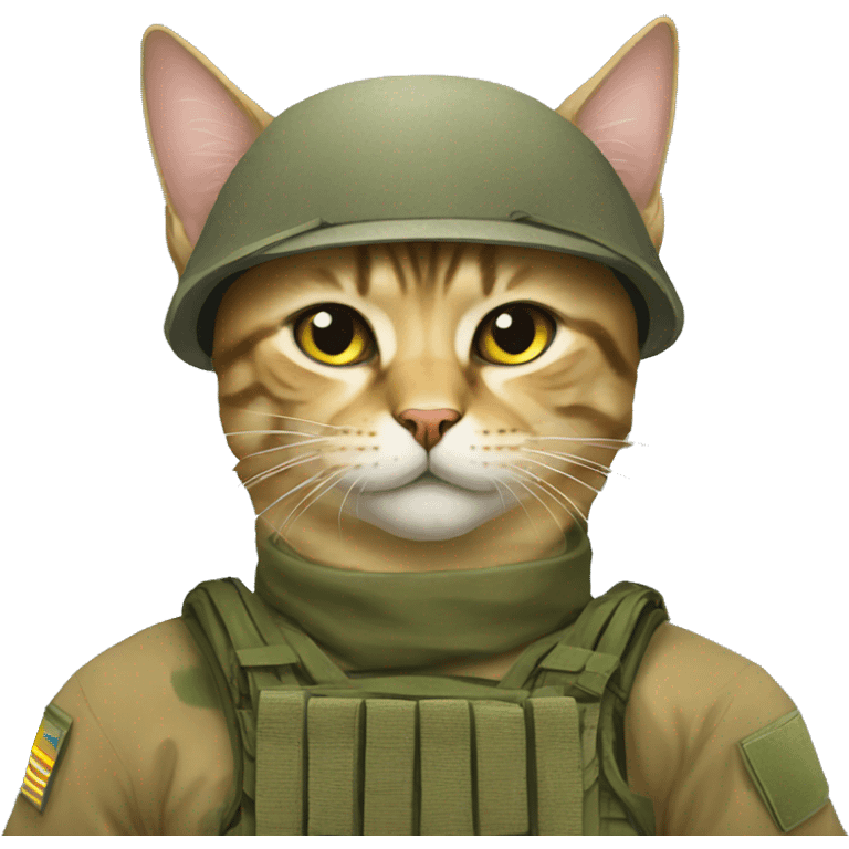 Ukrainian military cat emoji