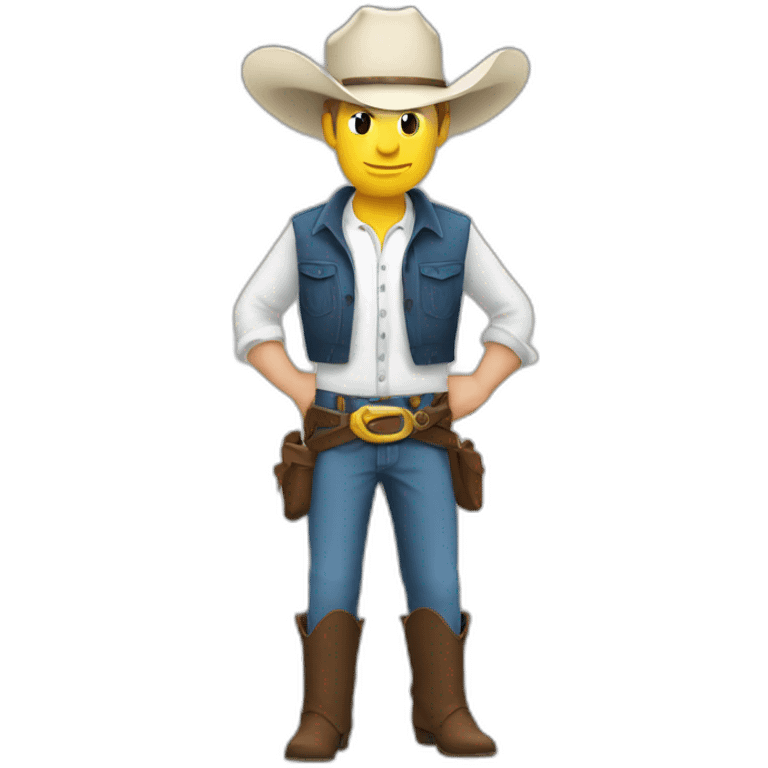 white cowboy shrugging shrug emoji