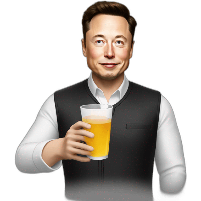 Elon musk a drink emoji