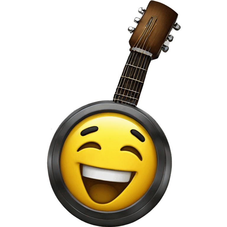 Smiley face singing emoji