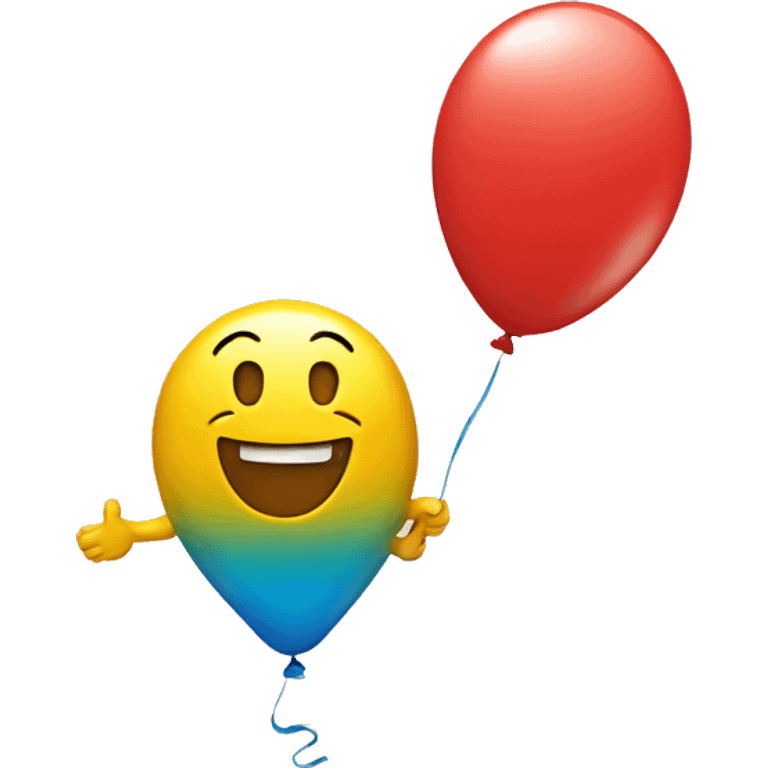 Smiley with balloon  emoji