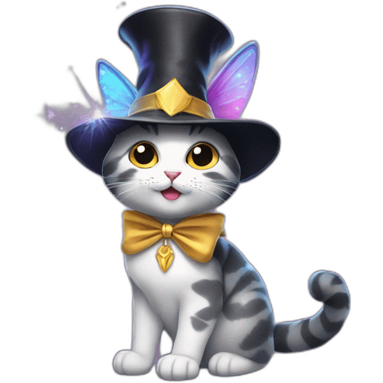 magical magician fairy cat emoji