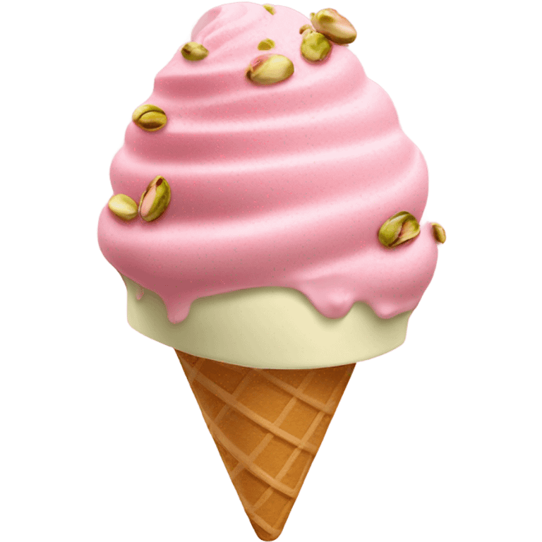 Rose Ice cream emoji