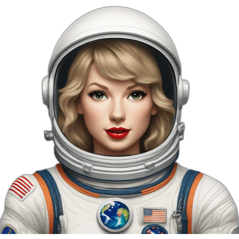 taylor swift as an astronaut hyperrealistic emoji