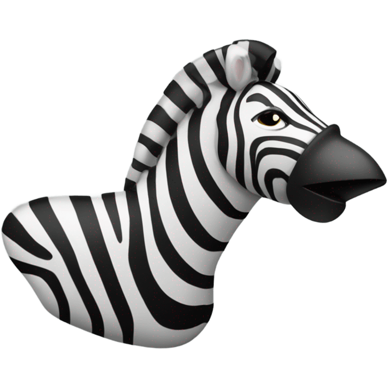 Zebra blowing a whistle behind forbidden symbol  emoji