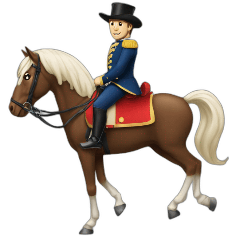 macron sur un cheval emoji