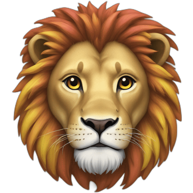 Rainbow lion emoji