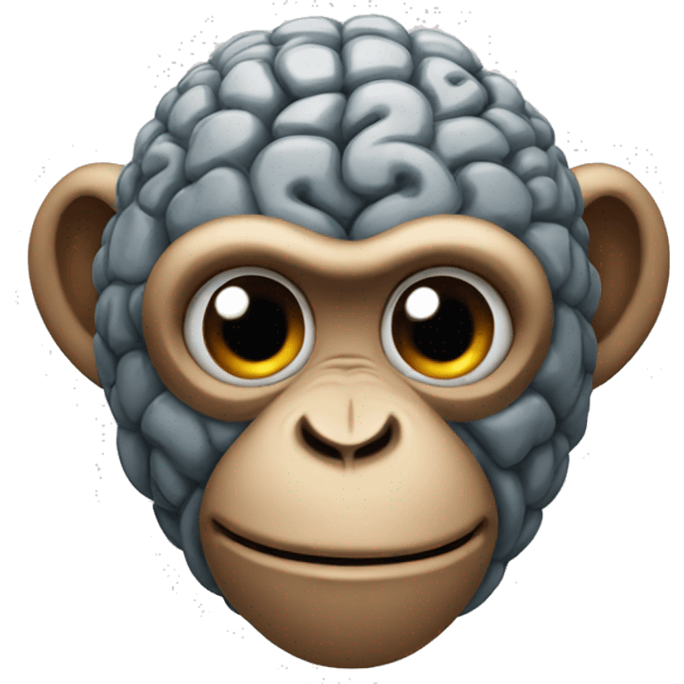 Monkey with a brain emoji