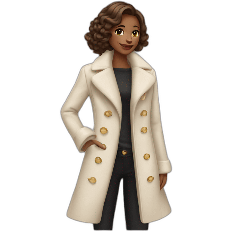 rich girl ; fancy coat emoji