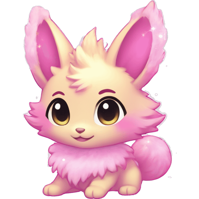 Anthro Shiny Pastel Glitter Sparkle Stars Pink Gradient Anime Chibi Fakémon Fur Sona emoji