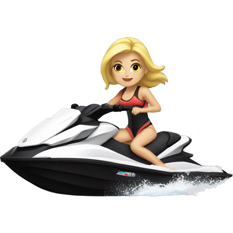 Blonde girl jet ski emoji