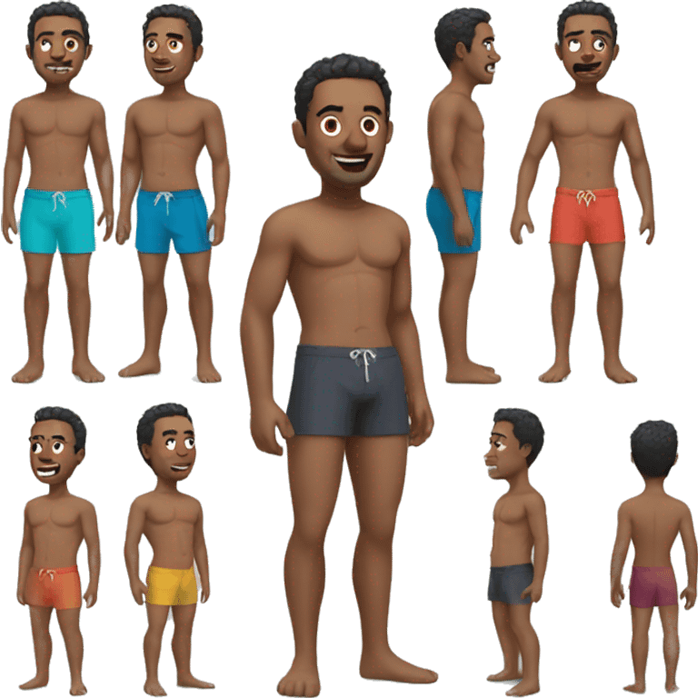 Man in swim trunks  emoji