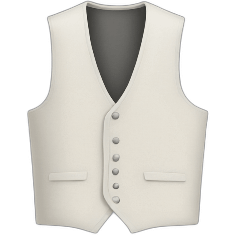 white wool sleeveless vest emoji