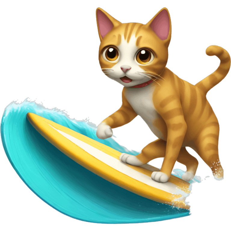 Surfing cat emoji