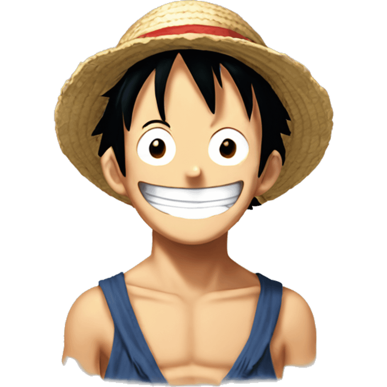 Luffy from one piece smiling emoji